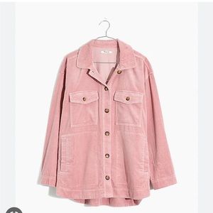 Madewell Pink Corduroy Button Down Top
